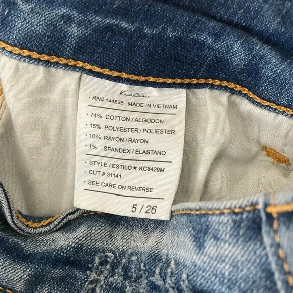 Kancan blue skinny jeans size 5/26 - Picture 6 of 7